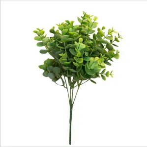 Hot selling artificial plants bouquet plastic artificial eucalyptus for living room decor