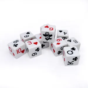 Custom High Quality Plastic Dice Printed Game Dice Engraved Colored Dice Factory