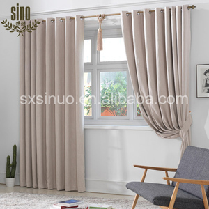 Vente chaude Meilleure Qualité Solide Couleur <span class=keywords><strong>Coton</strong></span> <span class=keywords><strong>Lin</strong></span> Readymade <span class=keywords><strong>Rideau</strong></span> D'occultation Tissu - Product Image 4