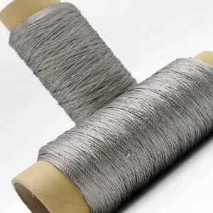 Fio de costura de aço inoxidável, fio de tricô metálico para costura com tela sensível ao toque