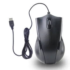 Top selling big size zwart universele optische USB muis voor laptop