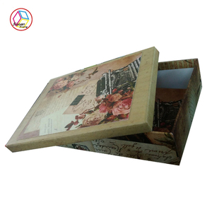 Retro Lip-Open <span class=keywords><strong>Box</strong></span> Rose Pattern Thời Trung Cổ Màu Hoa Logo In Hộp Quà Tặng Sinh Nhật Cho Nước Hoa Món Quà Nhỏ Giấy - Product Image 1