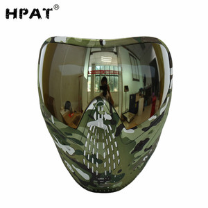 Lunettes avec masque de Paintball thermique noir, lunettes avec lentille en or à double miroir - Product Image 2