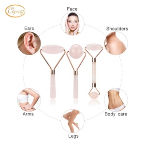 Chuyên Nghiệp 3 Trong 1 Hot Bán Cầm Tay Hàn Màu Hồng Đá Ngọc Trên Khuôn Mặt Massage Con Lăn Vẻ Đẹp Vòng Ngọc Con Lăn - Product Image 4
