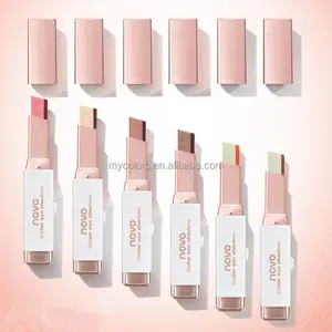 NOVO 6 Farben Kosmetik bilden Lidschatten Stift Glitter Lidschatten Make-up-Produkte
