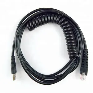 Kabel Spiral, USB Ke Ethernet RJ45 untuk Pemindai CINO F680 F780