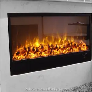 Buatan Flame Elektrik Fireplace dengan Pengendali Babi Hutan