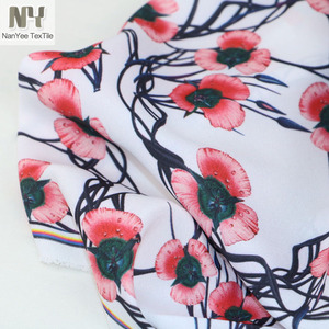 Nanyee-tela de poliéster estampada para vestido, textil rojo, <span class=keywords><strong>Ipomoea</strong></span> - Product Image 3