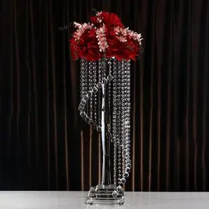 Anyou हस्तनिर्मित K9 क्रिस्टल मोती मोमबत्ती धारक centerpieces शादी की मेज सजावट