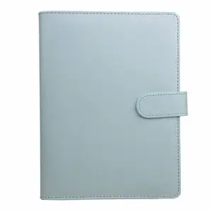 Customizável A5 A6 PU couro 6 anel fichário capa executivo plain notebook