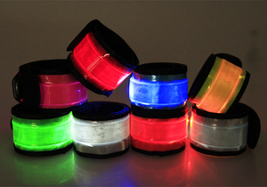 De Nylon deportes bofetada la correa de muñeca de bandas pulsera luz Flash pulsera brillante brazalete para la fiesta, Concierto de noche de deportes - Product Image 6