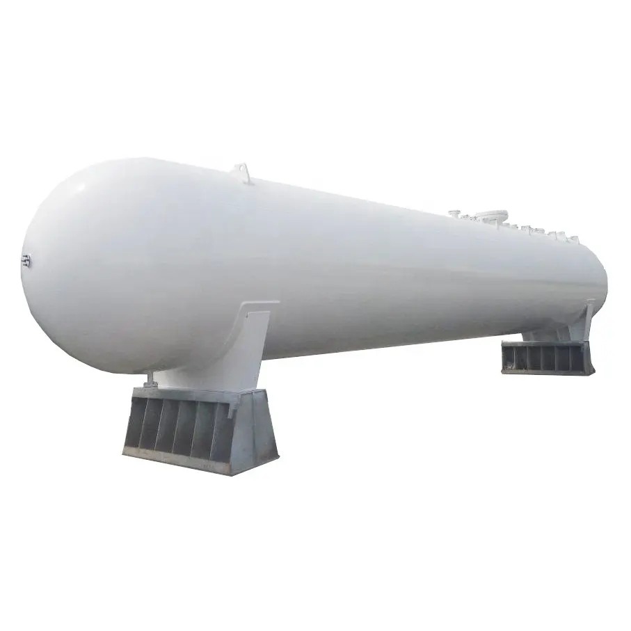 Asme 200cbm 200m3 80.7 Ton 100 Ton Butaan Propaan 200 M3 Lpg Horizontale Opslagtank