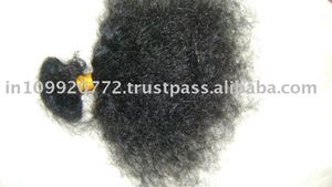 100% Cheveux humains bruts vierges indiens en vrac. Extension de cheveux bouclés naturels. Meilleure texture ondulée bons cheveux épais - Product Image 6