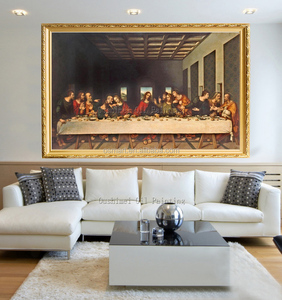 Fatto a mano 100% classico europeo gesus ultima cena dipinto a olio su tela decorazione da parete su misura famoso ritratto di impressione - Product Image 2