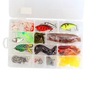 Set Terminal Memancing Bass dengan Umpan BAS, Umpan Katak/Crankbait/Shad/Worm/Crub