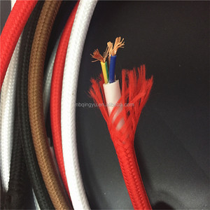 VDE 3 코어 가닥 구리 <span class=keywords><strong>0.75mm</strong></span> 원형 꼰 PVC 절연 빈티지 램프 코드 패브릭 커버 전선 케이블 - Product Image 3