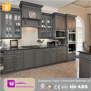 Stile americano classico disegno usato a buon mercato armadio da cucina in legno - Product Image 5