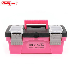Hispec 10" Empty Plastic Tool Box Mechanic Tool Storage Box Garage Tool box with Under Tray TB001