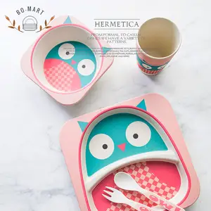 Moderna de Alta Qualidade da Fibra de Bambu Crianças Dinnerware Define For Kids Presente