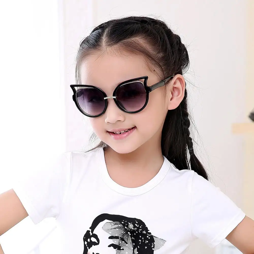 MS F038 Beliebte neue Art Cat Eye Uv400 Ce Ansi Kind Kinder Sonnenbrille Jungen Mädchen Geschenk Brillen