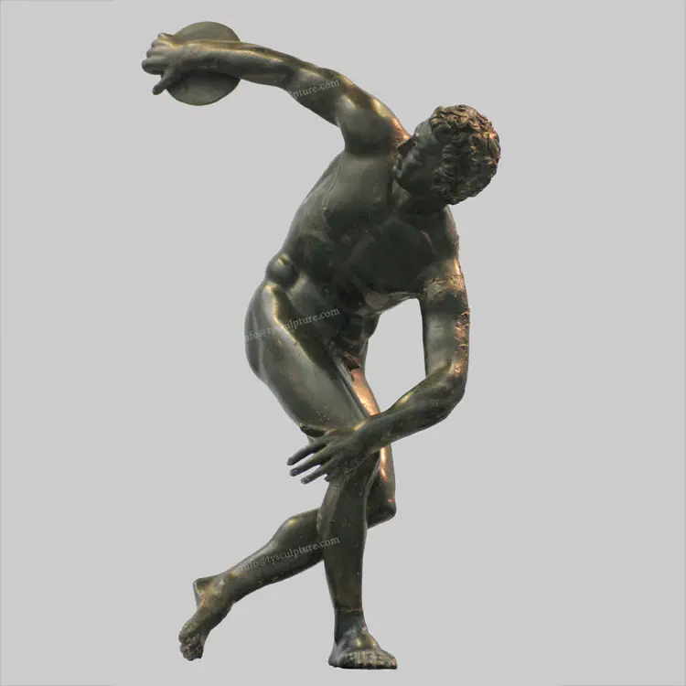 ספורט עבודת אמנות פסל ברונזה רומי ספורטאי ספורט איש עתיק מתכת