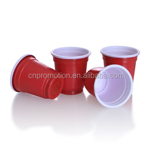 2 Oz Mini Red Cup Party Cup - Disposable Plastic Shot Glasses