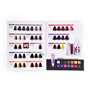 private label Wholesale professional quality asian salon dye swatch color chart book for hair