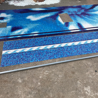 Mosaïque de verre moderne et luxueuse Carreau de céramique pour villa, penthouse, hôtel, piscines avec motifs d'art contemporain, fleurs