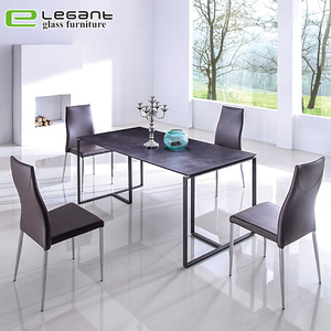 Muebles <span class=keywords><strong>de</strong></span> Restaurante, Mesa <span class=keywords><strong>de</strong></span> <span class=keywords><strong>Comedor</strong></span> Extensible <span class=keywords><strong>de</strong></span> Vidrio Curvado en Caliente - Product Image 3