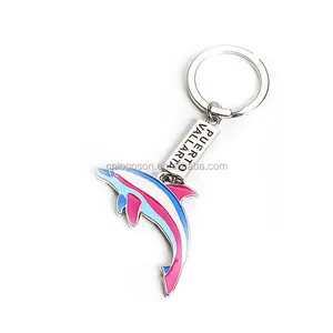 Portachiavi balena carino personalizzato portachiavi souvenir delfino seaworld smaltato in metallo