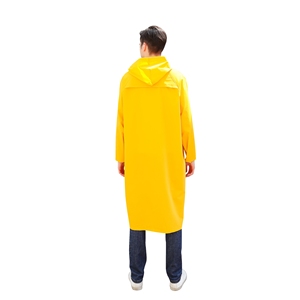 Jas Hujan Karet Panjang Warna Kuning untuk Dewasa dengan Tudung, Jas Hujan Custom - Product Image 2