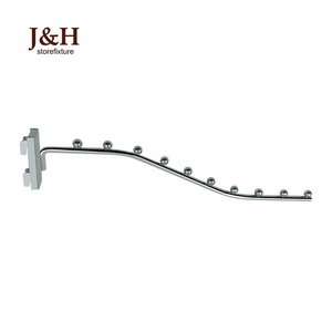 De Metal de plata de prendas de vestir Rack gancho saludó cascada perchas 10 cuentas por Vertical estándar - Product Image 3