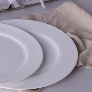 Piatti da Cena in Porcellana Bianca Ecologica per Hotel, Resistenti agli Scheggiamenti, Adatti a <span class=keywords><strong>Microonde</strong></span> e Lavastoviglie, Stile Europeo - Product Image 6