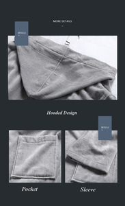 Peignoir en velours et éponge à capuche, logo brodé personnalisé, pour club de combat, coloré - Product Image 3