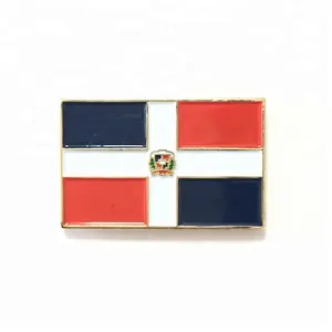 도미니카 공화국 국기 옷깃 핀 맞춤 금속 에나멜 배지