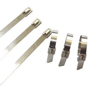 Factory directly provide high quality stainless steel zip ties 4.6*300mm SS304 stainless steel cable ties raw material