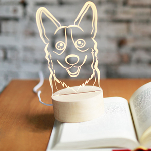 Venta al por mayor decorativa Led lindo perro lámpara <span class=keywords><strong>de</strong></span> <span class=keywords><strong>mesa</strong></span> <span class=keywords><strong>de</strong></span> <span class=keywords><strong>madera</strong></span> Base <span class=keywords><strong>de</strong></span> <span class=keywords><strong>madera</strong></span> lámpara <span class=keywords><strong>de</strong></span> escritorio Led - Product Image 2