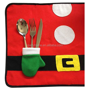 <strong>Christmas</strong> and New Year <strong>Round</strong> <strong>Tablecloth</strong> and Mat Decoration Felt Home Usage Supplies Model Shaped Packaged in Bags - Product Image 2