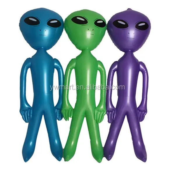 Big Size Eco-friendly PVC Inflatable Alien Figure Green Alien Doll Toy