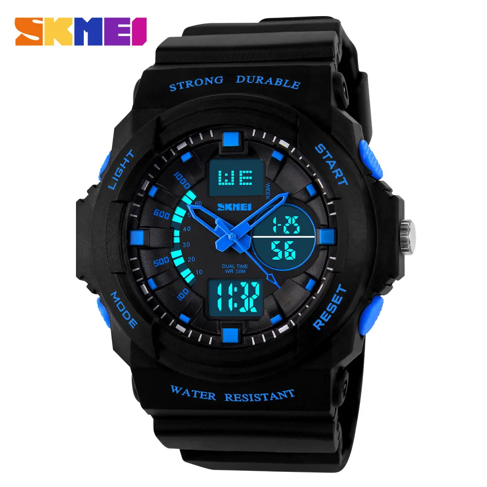 Мужские Цифровые часы Skmei 5 АТМ водонепроницаемые спортивные дешевые пластиковые цветные часы 0955