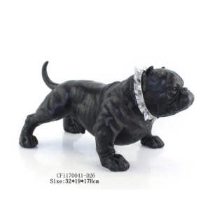 <span class=keywords><strong>Statue</strong></span> de chien noir, Figurine de <span class=keywords><strong>bouledogue</strong></span> français <span class=keywords><strong>anglais</strong></span> en résine - Product Image 2