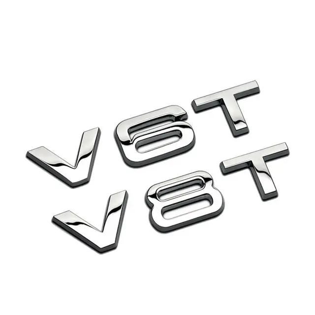 Insignia de Metal cromada para coche, insignia de plástico cromado con Logo de Metal personalizado para coche, en forma de coche, adhisve de 3M
