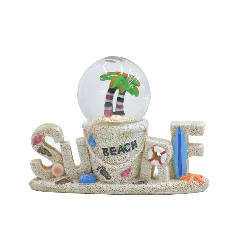 Новый дизайн, Хрустальный водяной шар в океаническом стиле, шар на заказ, пляжный Сувенирный снежный шар