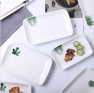 Venta al por mayor productos para el hogar tuerca placa de cerámica comedor cargador blanco placas patrón personalizado - Product Image 1