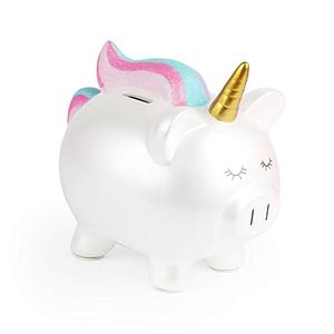 <span class=keywords><strong>Tirelire</strong></span> en céramique blanche en forme de <span class=keywords><strong>licorne</strong></span> arc-en-ciel Starpoint mignonne - Product Image 1