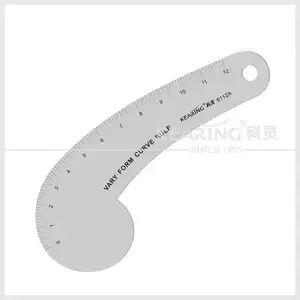 Kim Loại Pháp Curve May Thước 12 Inch Nhôm Hình Thức Khác Nhau Đường Cong Armhole (Dày 1.5Mm)