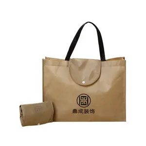 New Design Wholesale Price Custom Reusable Durable Promotional Printed Logo Portable Non Woven Foldable Shopping Bag