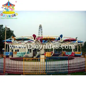 Popular funfair rides family game machine 24 seats double flying paratrooper ride for sale