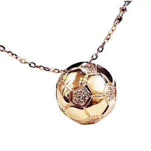2018 New 925 silver Necklace Football Charm Soccer Pendant For World Cup