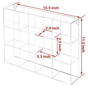 Counter Top <strong>Display</strong> <strong>Case</strong> <strong>Wall</strong> Mounted Organizer Shelf Acrylic 12 Compartment Storage <strong>Display</strong> <strong>Case</strong> for Home Decor. - Product Image 3